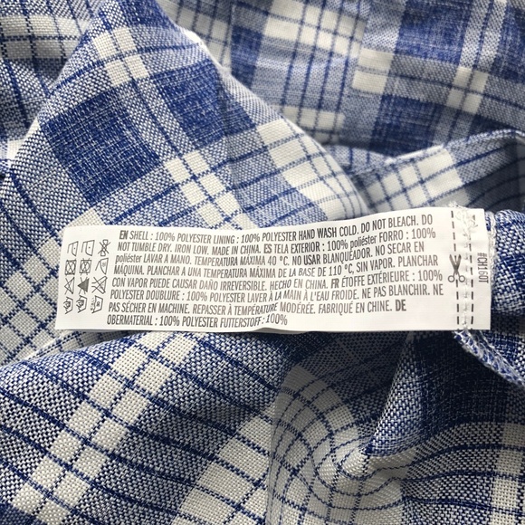 NEW English Factory Plaid Tartan One-Shoulder Ruffled Top Small - Picture 6 of 6